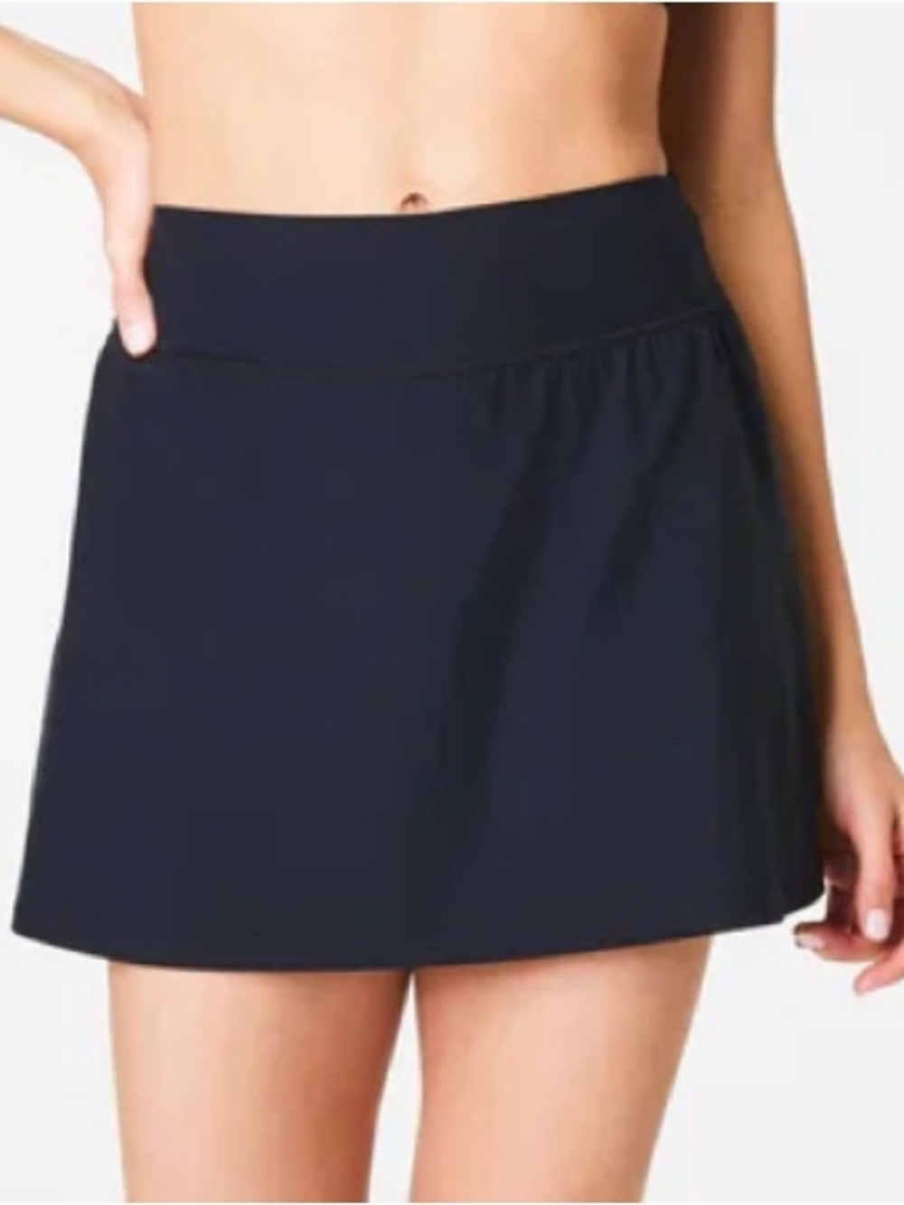 SPANX black Mini Skirt with Wide Waistband